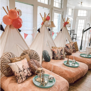 A Night in Paris Teepee Sleepovers