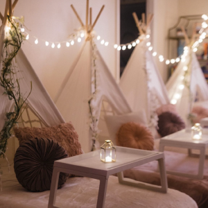 Wood Forest Teepee Sleepover